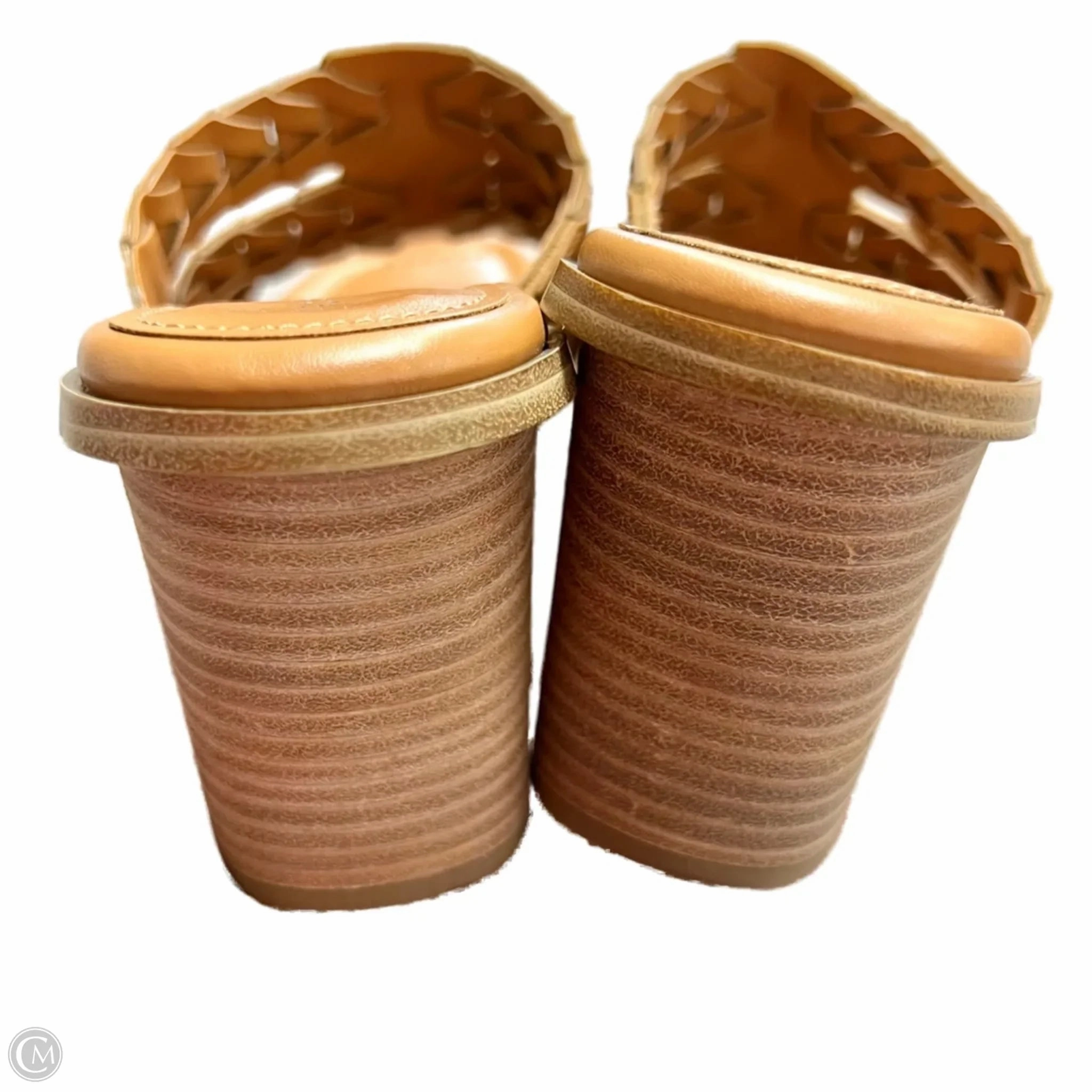 Sandals Heels Block By Marc Fisher In Tan, Size: 8.5 Fashion Heels