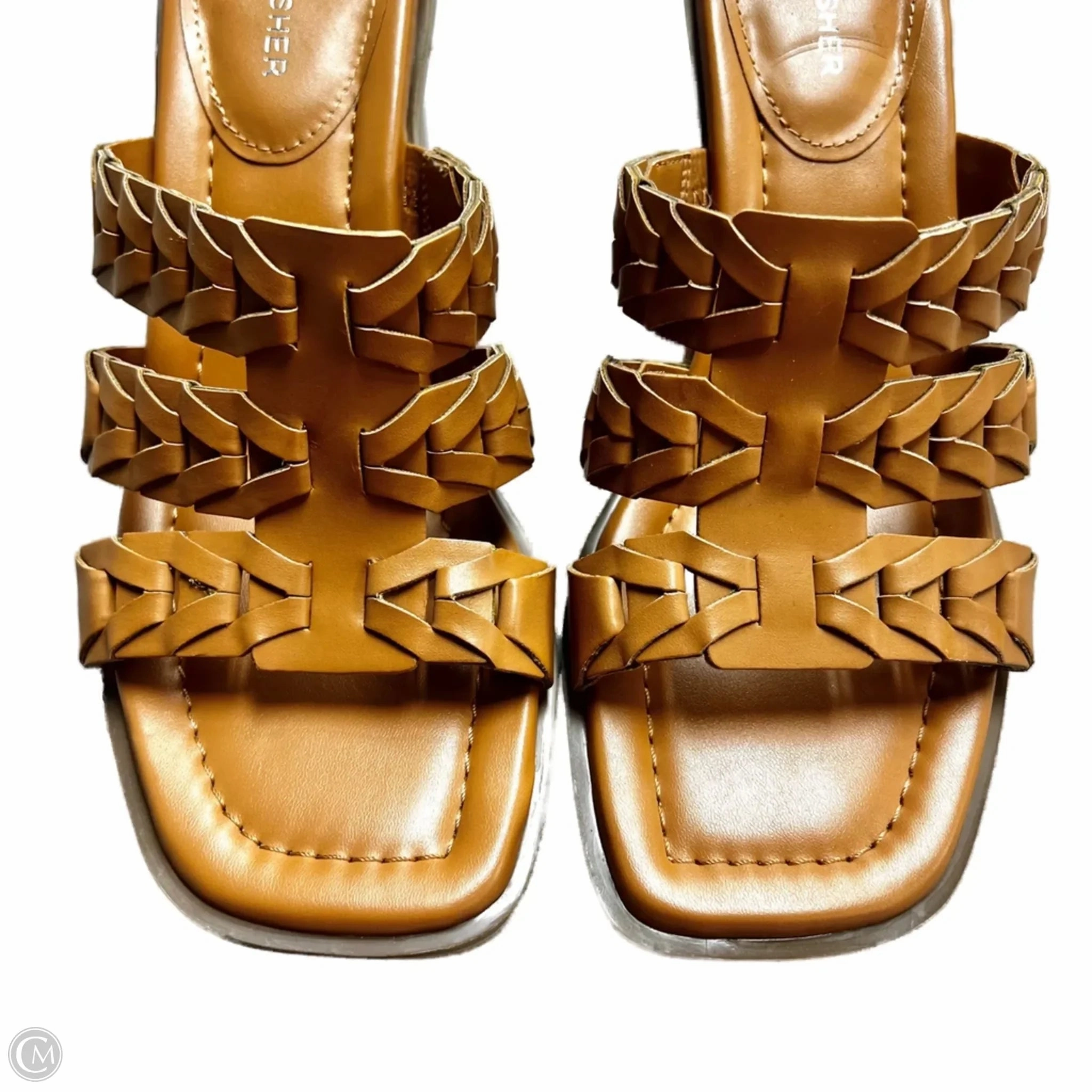 Sandals Heels Block By Marc Fisher In Tan, Size: 8.5 Fashion Heels