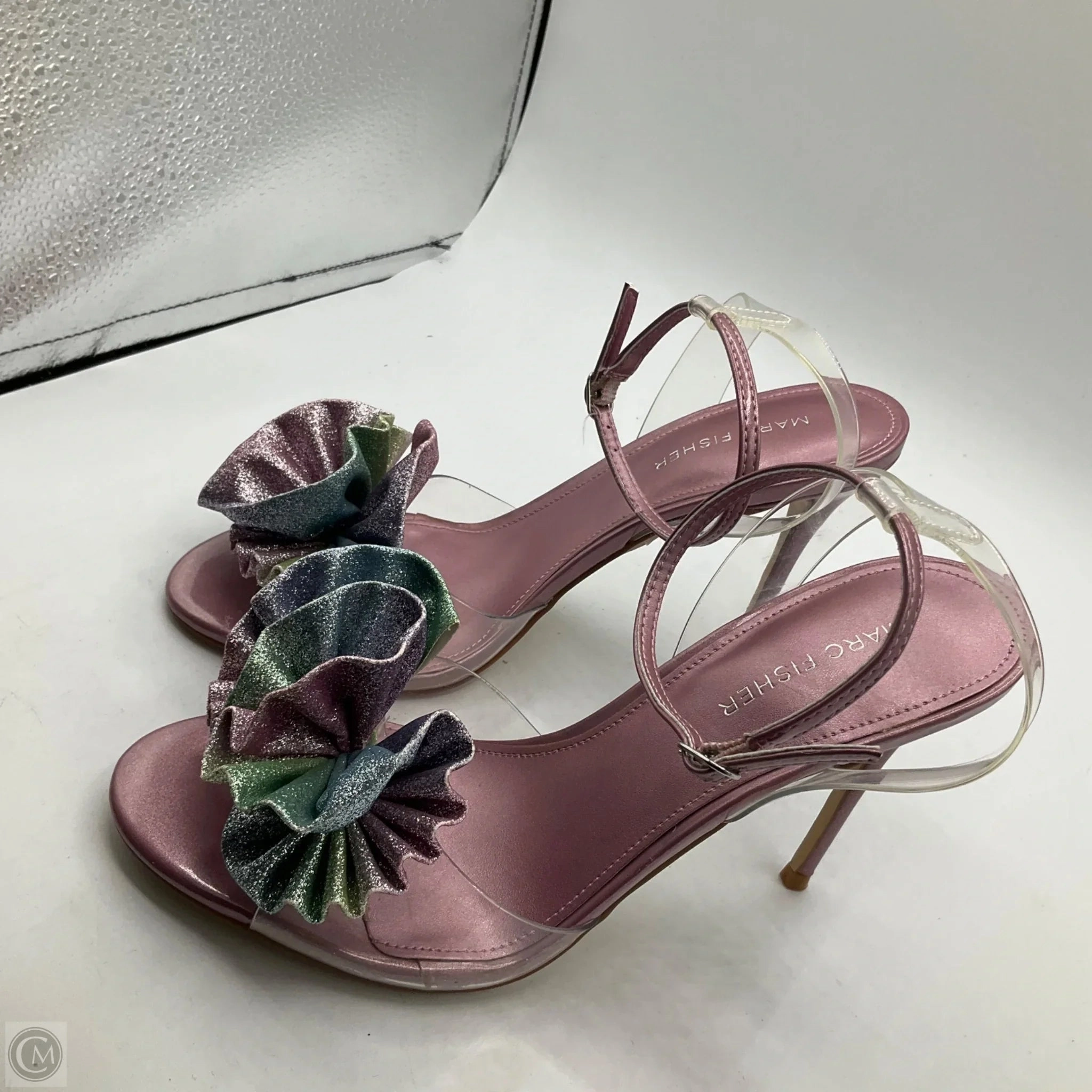 Sandals Heels Kitten By Marc Fisher In Pink, Size: 7.5 Fashion Heels