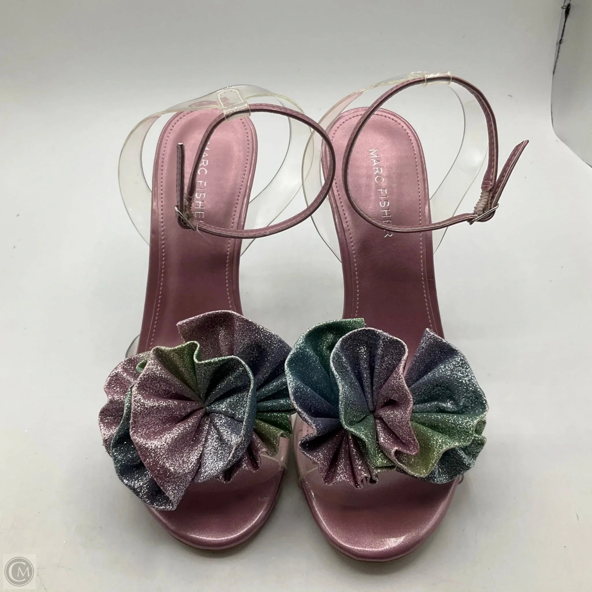 Sandals Heels Kitten By Marc Fisher In Pink, Size: 7.5 Fashion Heels