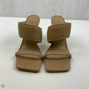 Sandals Heels Kitten By Marc Fisher In Tan, Size: 10 Marc Fisher fashion shoes with block heels