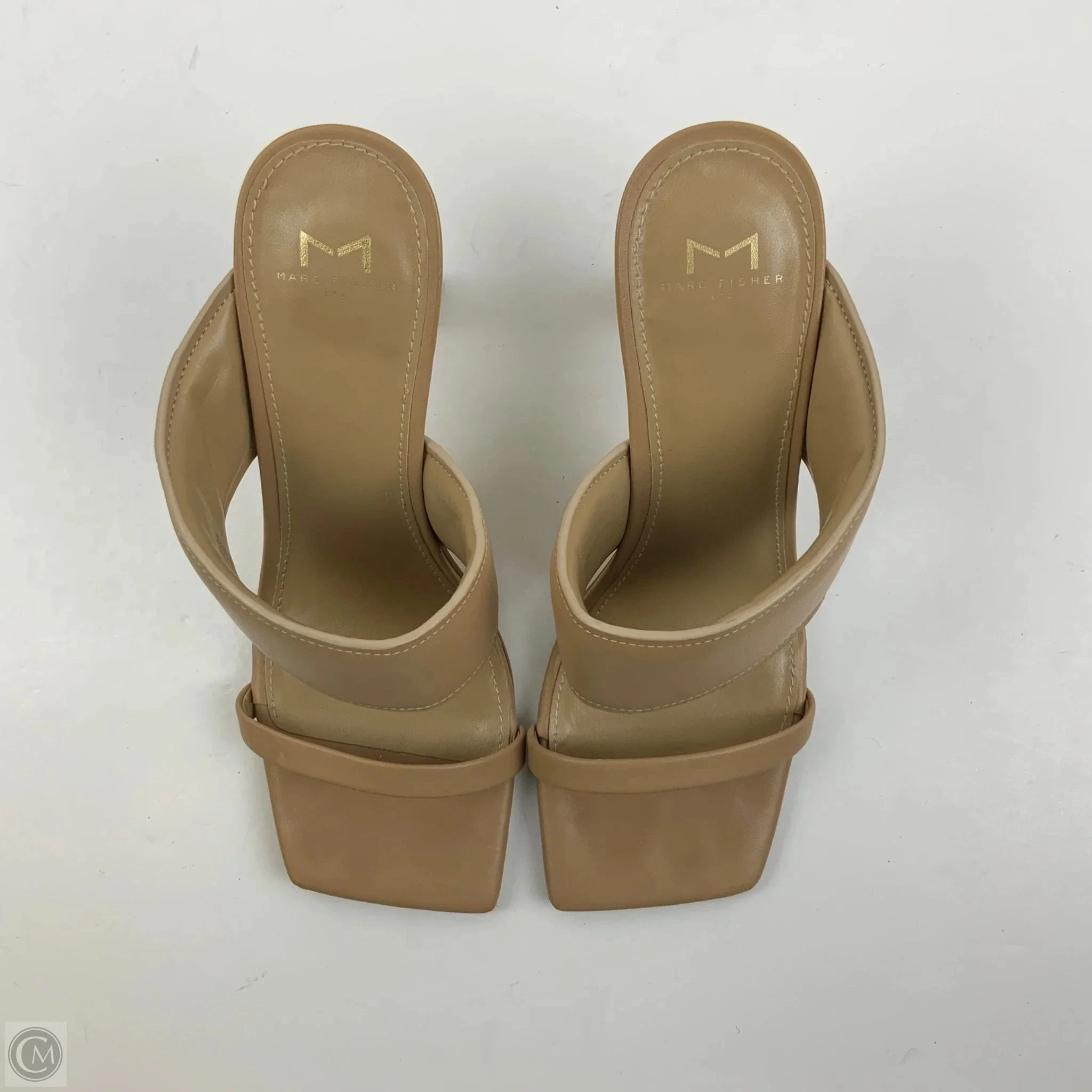 Sandals Heels Kitten By Marc Fisher In Tan, Size: 10 Fashion Heels