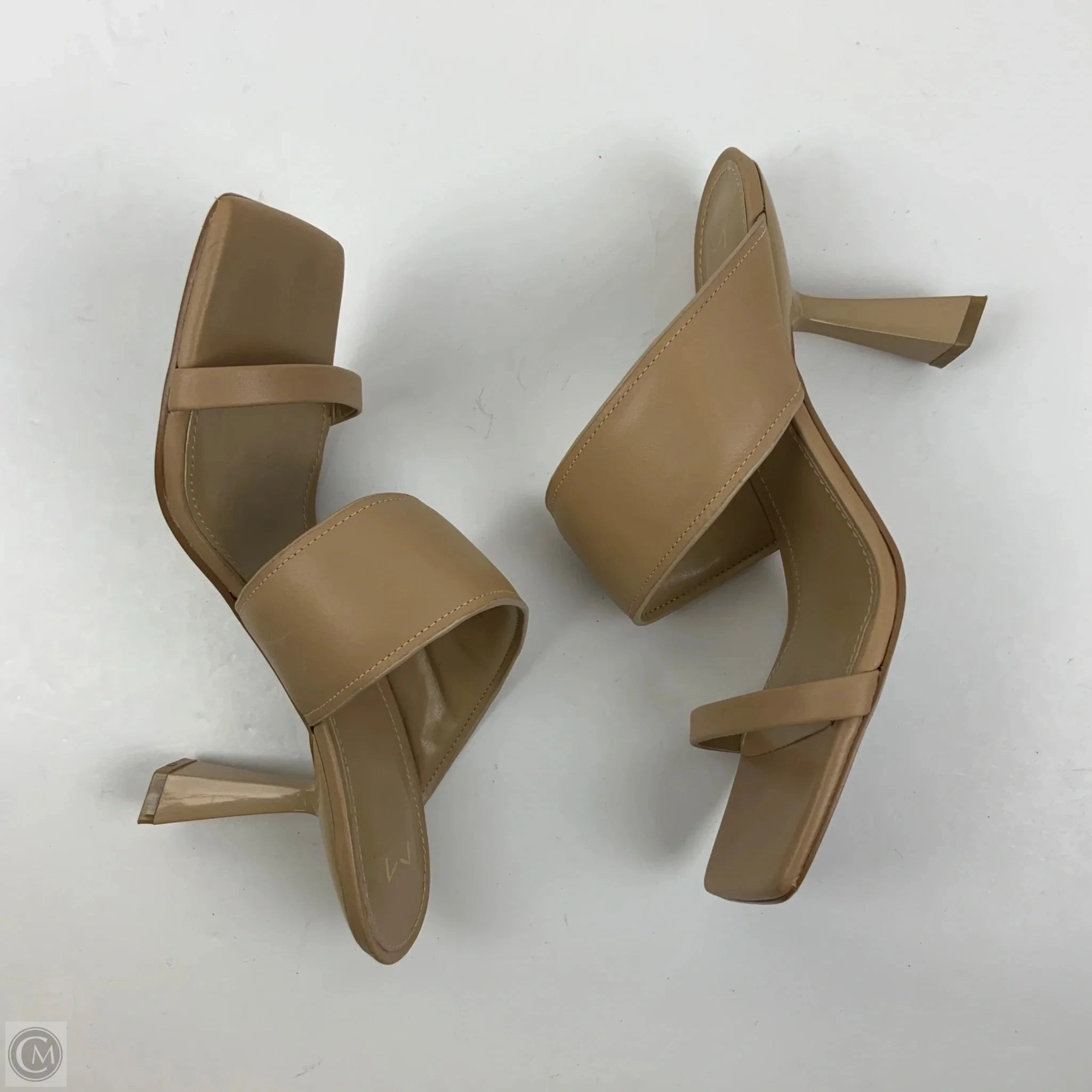Sandals Heels Kitten By Marc Fisher In Tan, Size: 10 Fashion Heels