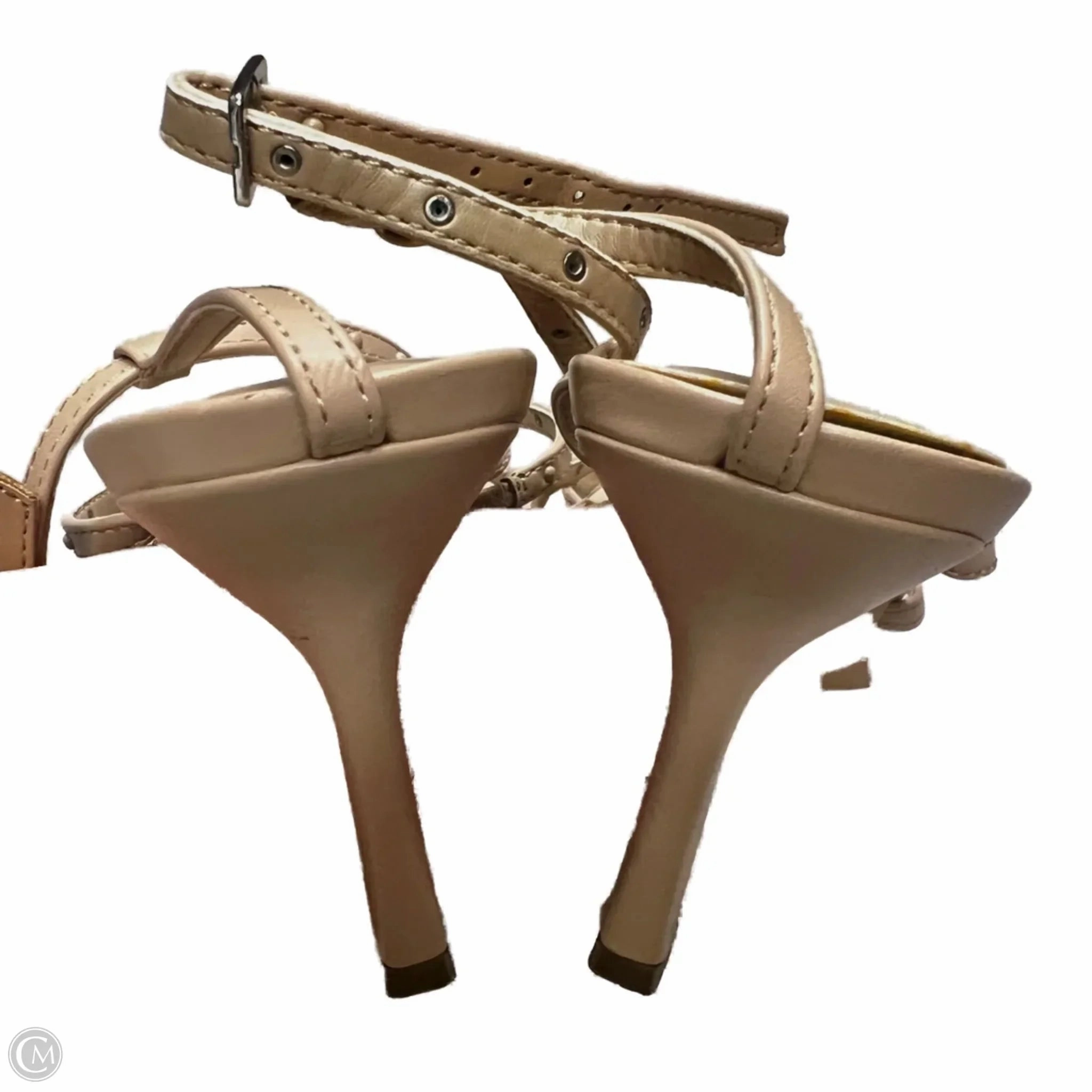 Sandals Heels Kitten By Marc Fisher In Tan, Size: 9.5 Fashion Heels
