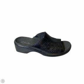 Sandals Heels Platform By Clarks In Black, Size: 8.5 Clarks leather shoes for daily wear