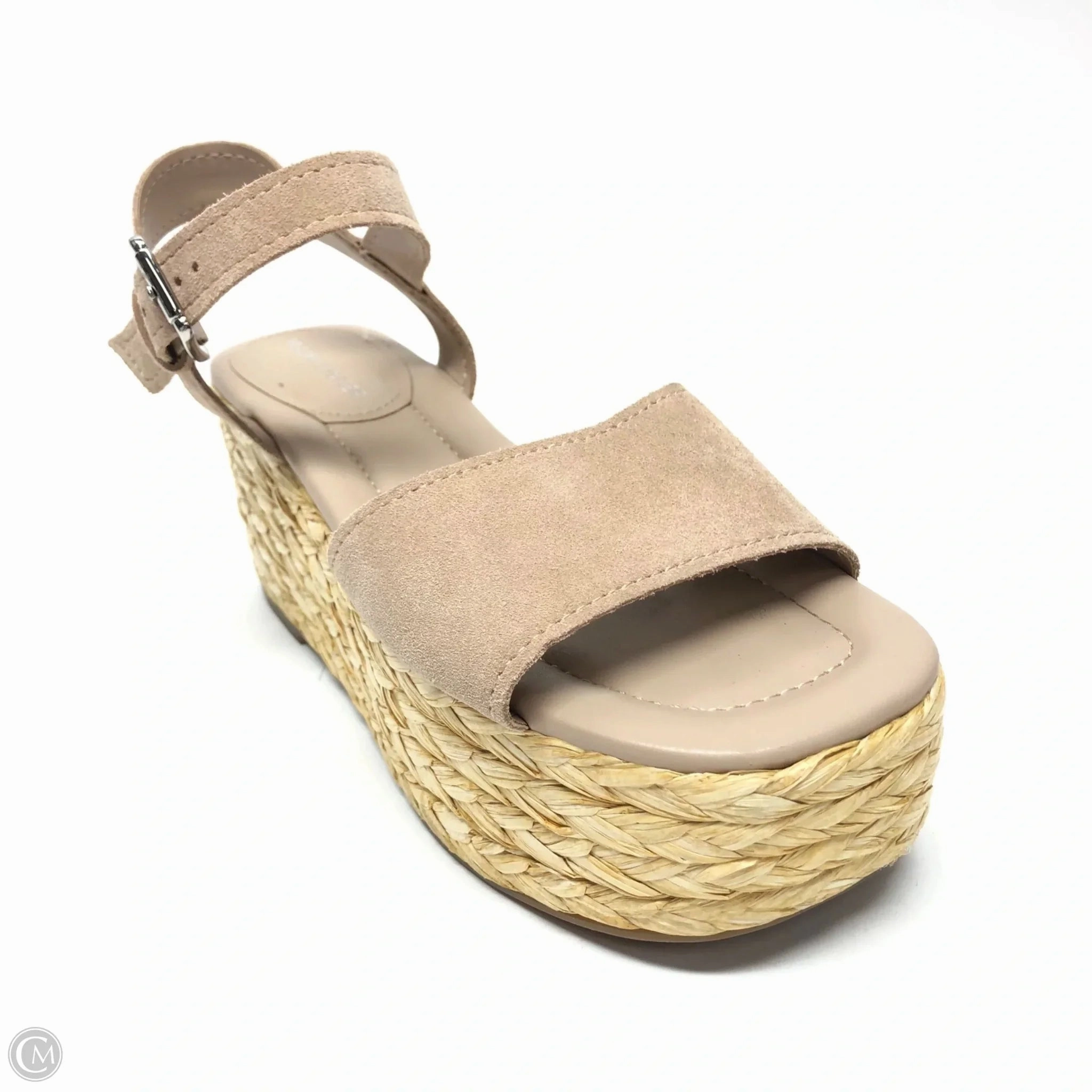 Sandals Heels Platform By Marc Fisher In Beige, Size: 7 Fashion Heels