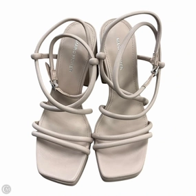 Sandals Heels Platform By Marc Fisher In Beige, Size: 8 Marc Fisher fashion shoes with block heels