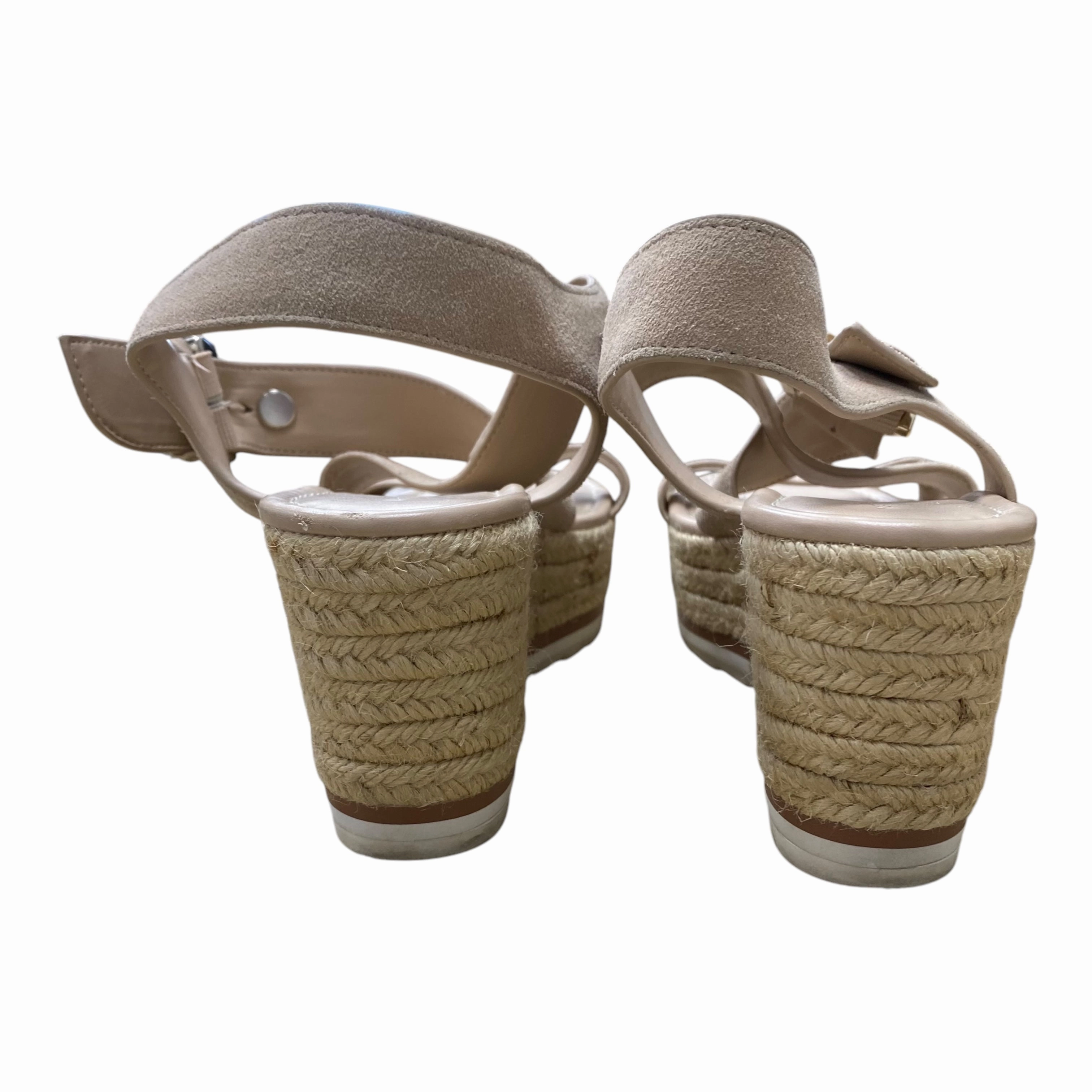 Sandals Heels Platform By Marc Fisher In Beige, Size:9.5 Fashion Heels