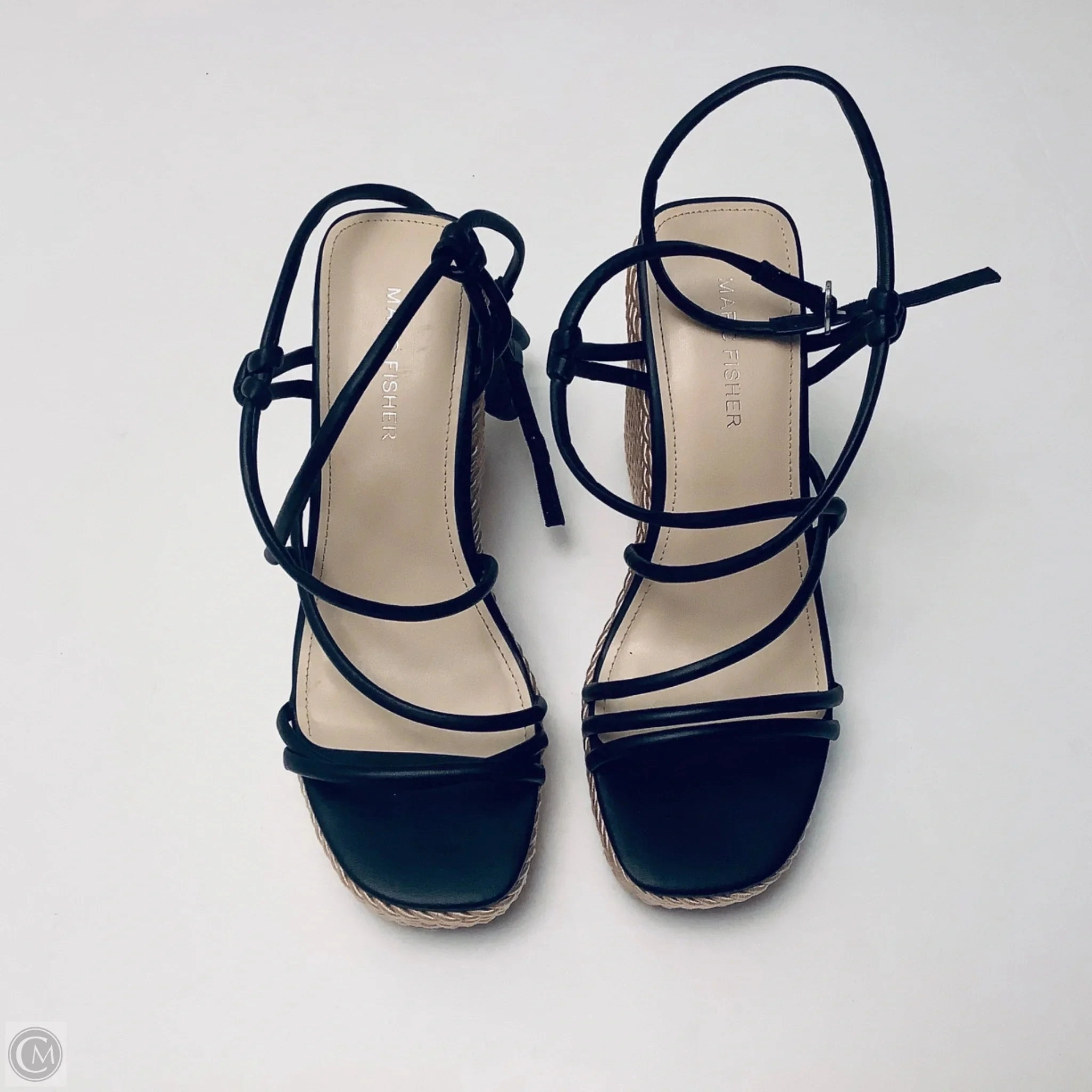Sandals Heels Platform By Marc Fisher In Black, Size: 7.5 Fashion Heels