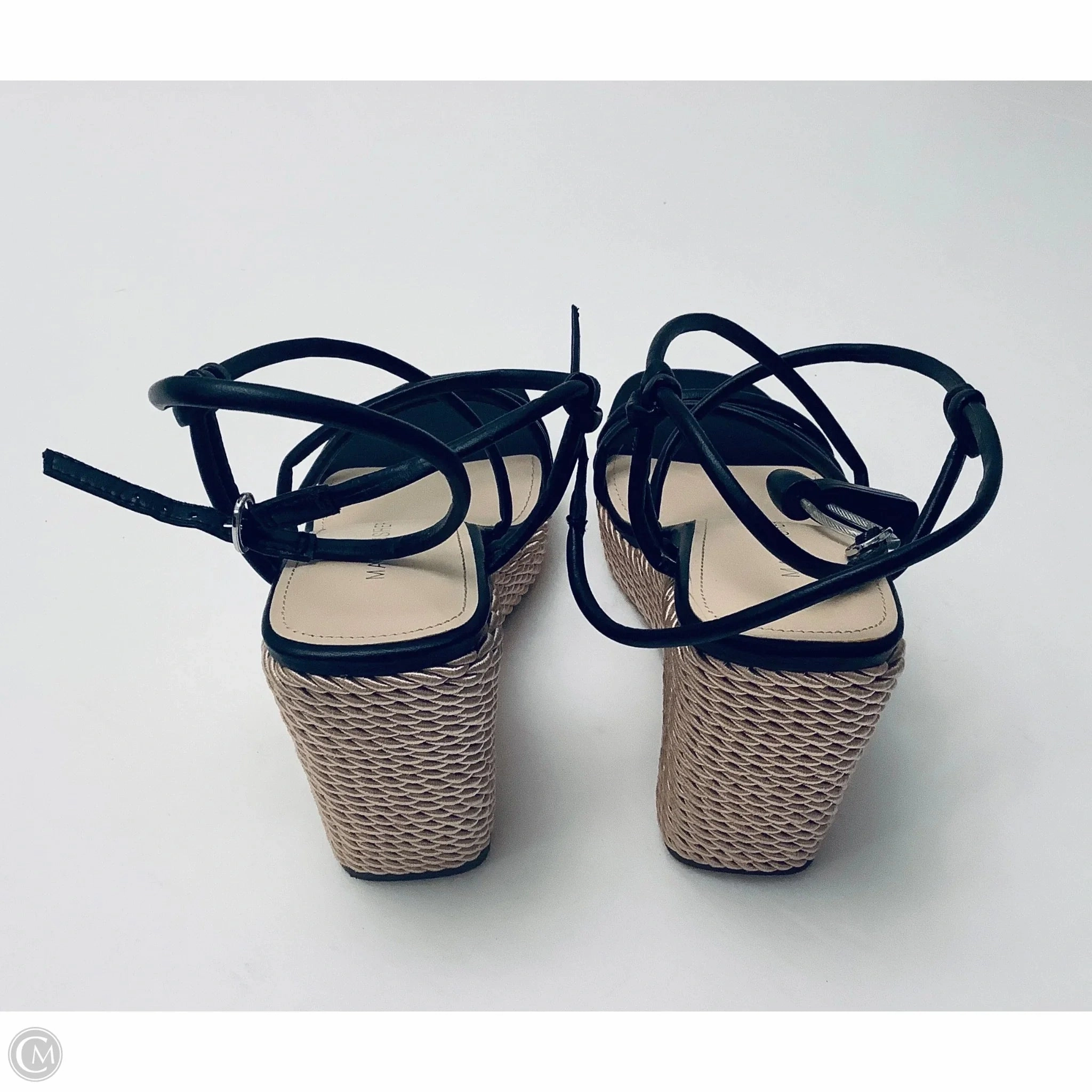 Sandals Heels Platform By Marc Fisher In Black, Size: 7.5 Fashion Heels