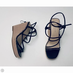 Sandals Heels Platform By Marc Fisher In Black, Size: 7.5 Marc Fisher fashion shoes with block heels