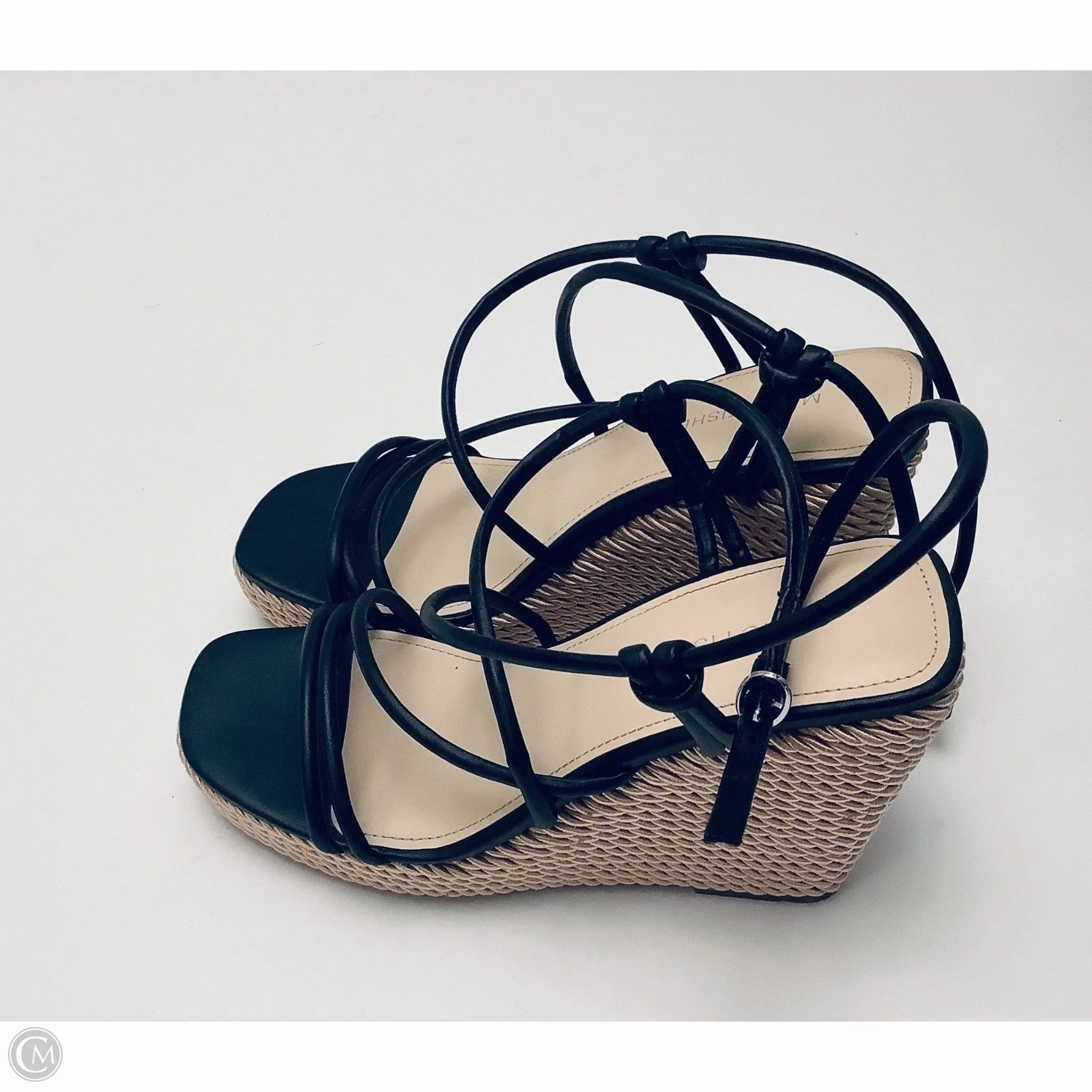 Sandals Heels Platform By Marc Fisher In Black, Size: 7.5 Fashion Heels