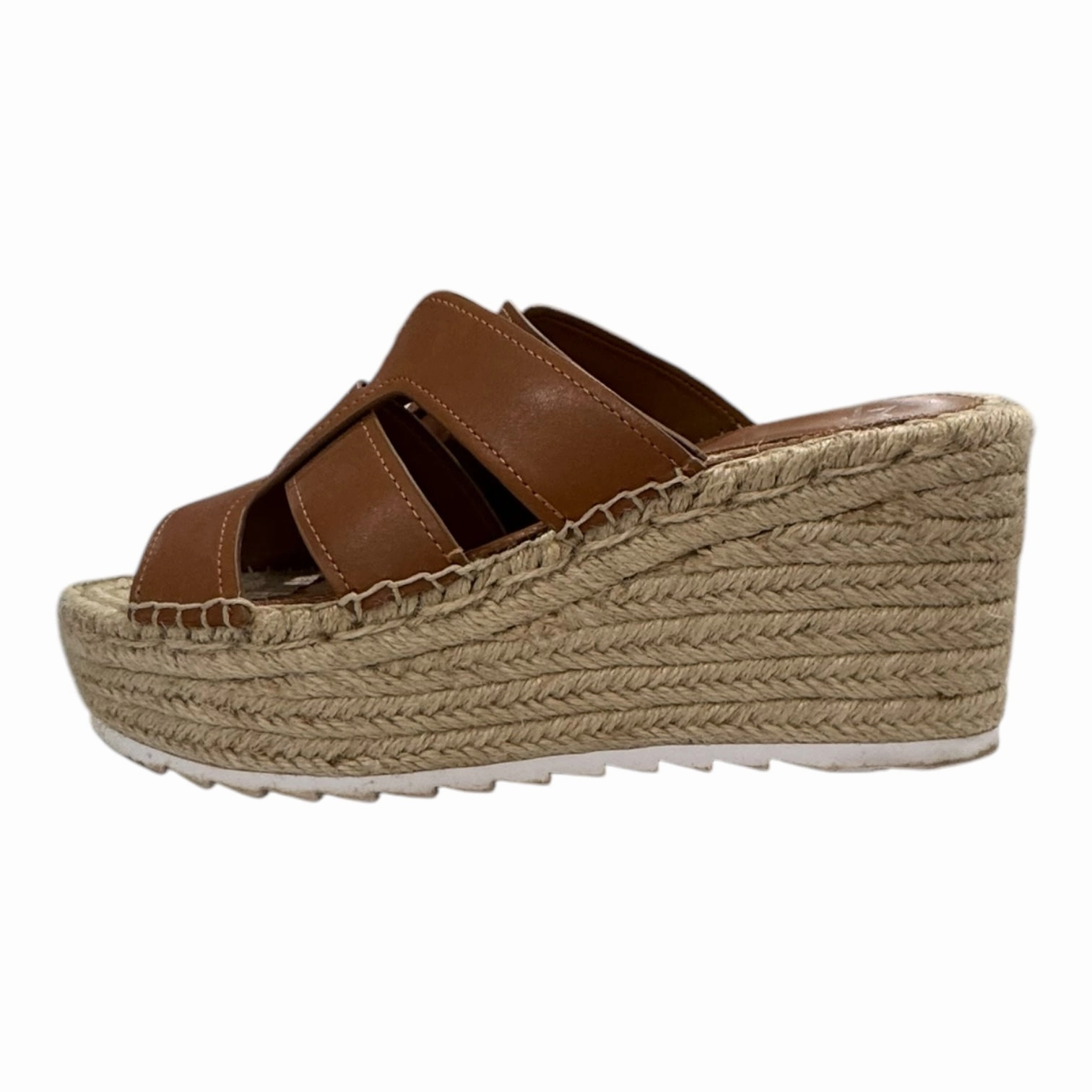 Sandals Heels Platform By Marc Fisher In Brown, Size:8.5 Fashion Heels