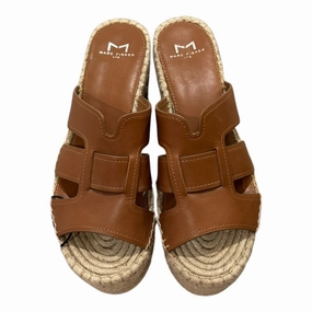 Sandals Heels Platform By Marc Fisher In Brown, Size:8.5 Marc Fisher fashion shoes with block heels
