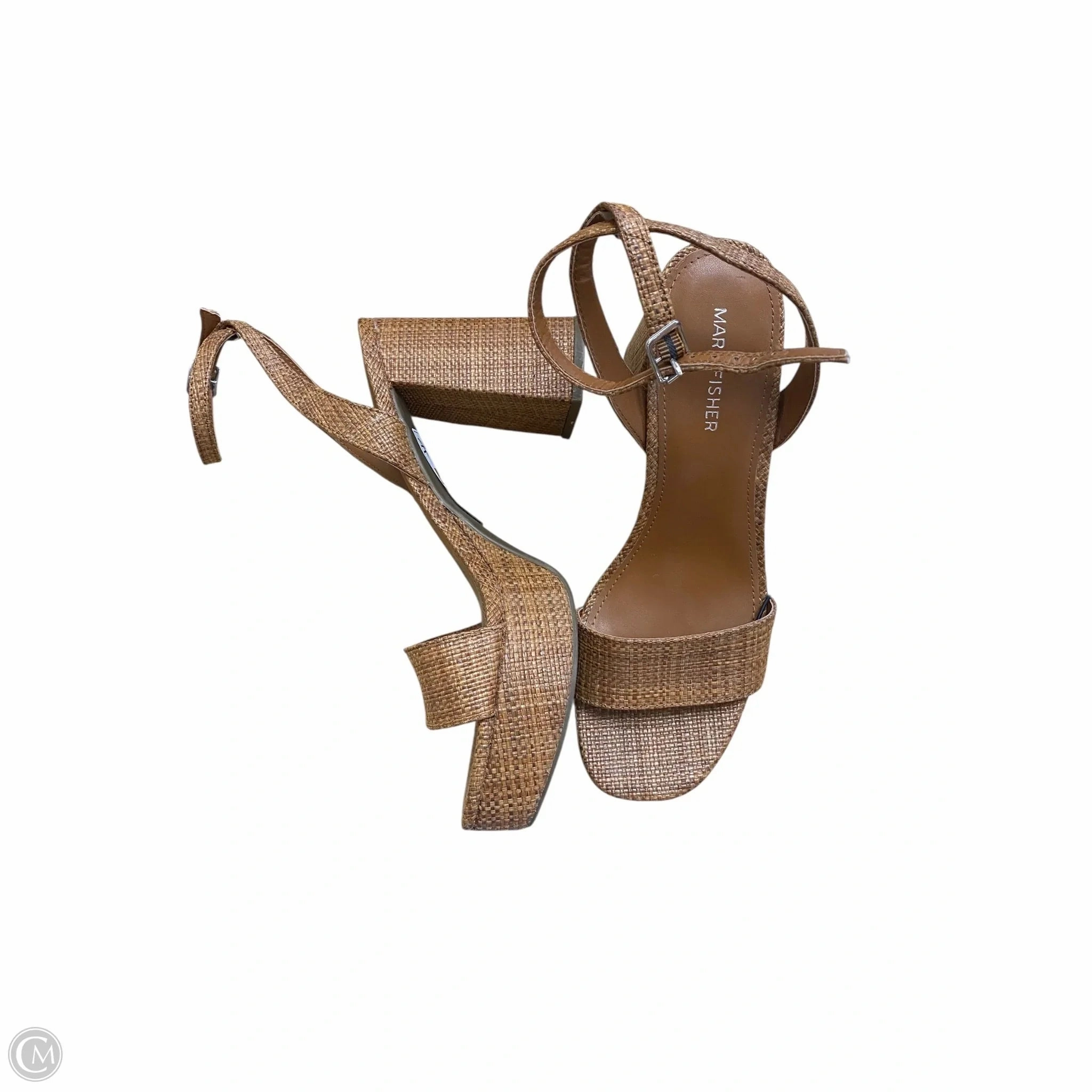 Sandals Heels Platform By Marc Fisher In Brown, Size: 8 Fashion Heels