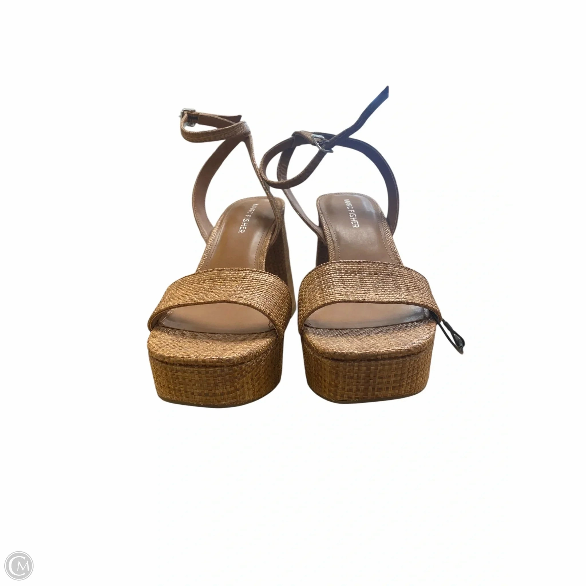 Sandals Heels Platform By Marc Fisher In Brown, Size: 8 Fashion Heels