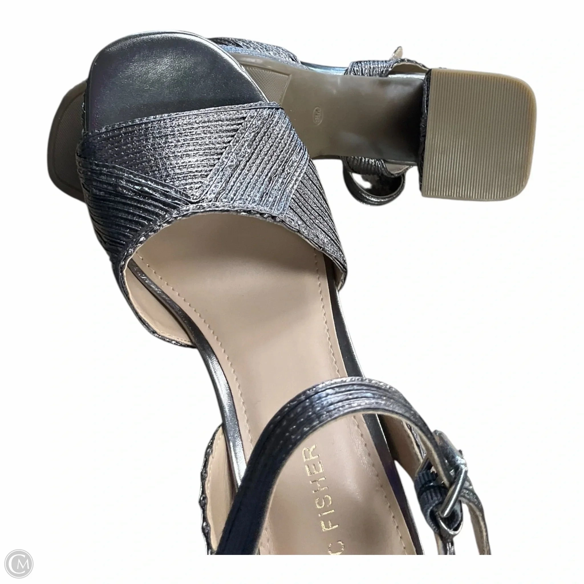 Sandals Heels Platform By Marc Fisher In Rose Gold, Size: 8 Fashion Heels