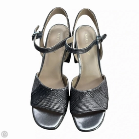 Sandals Heels Platform By Marc Fisher In Rose Gold, Size: 8 Marc Fisher fashion shoes with block heels