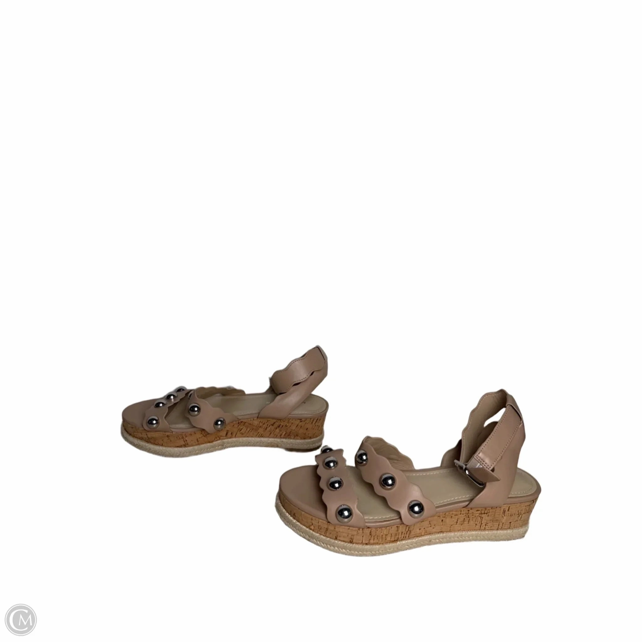 Sandals Heels Platform By Marc Fisher In Tan, Size: 8.5 Fashion Heels