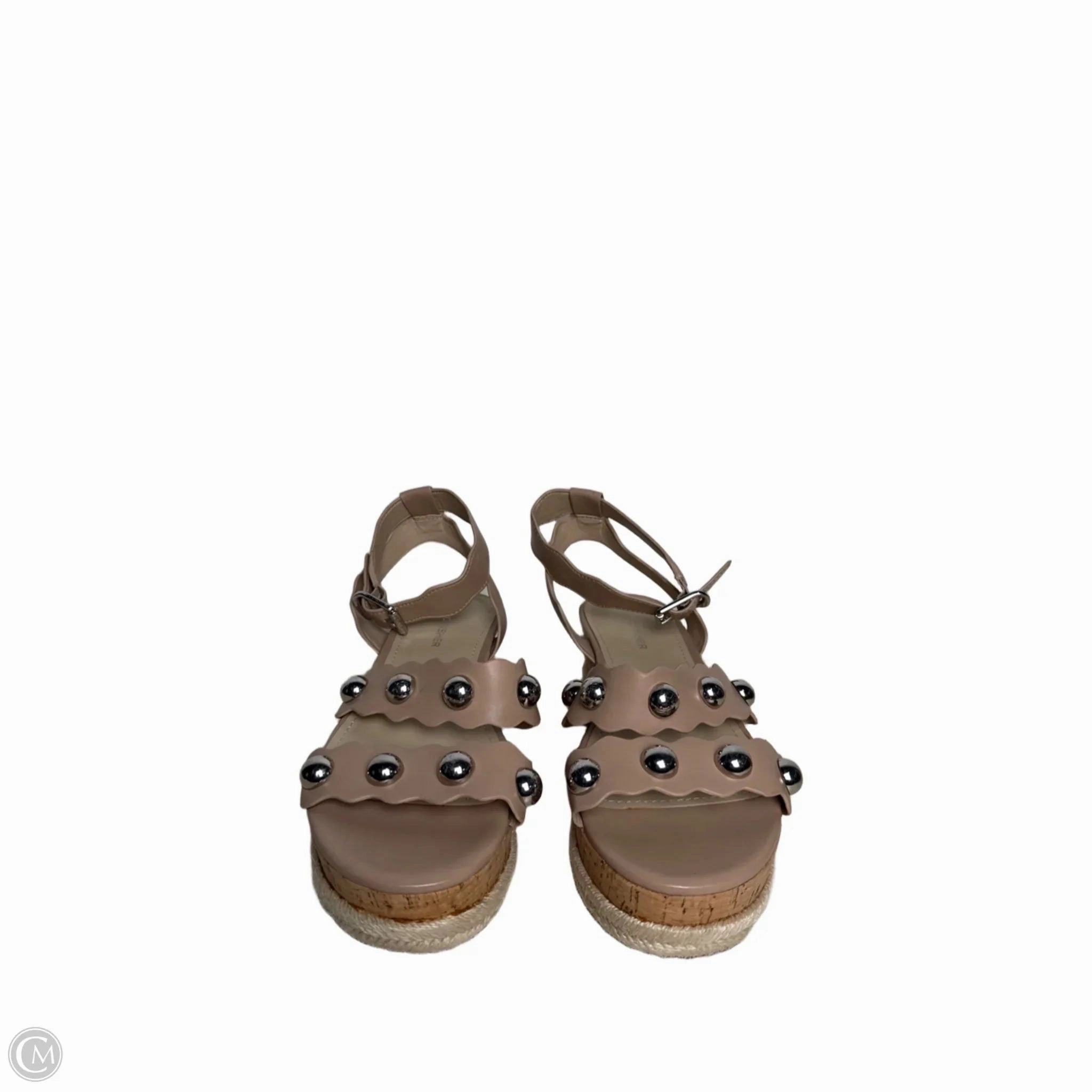 Sandals Heels Platform By Marc Fisher In Tan, Size: 8.5 Fashion Heels