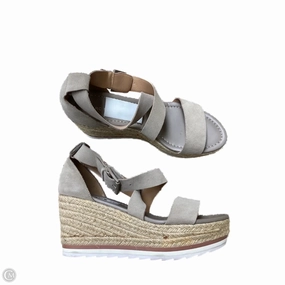Sandals Heels Platform By Marc Fisher In Tan, Size: 8.5 Marc Fisher fashion shoes with block heels