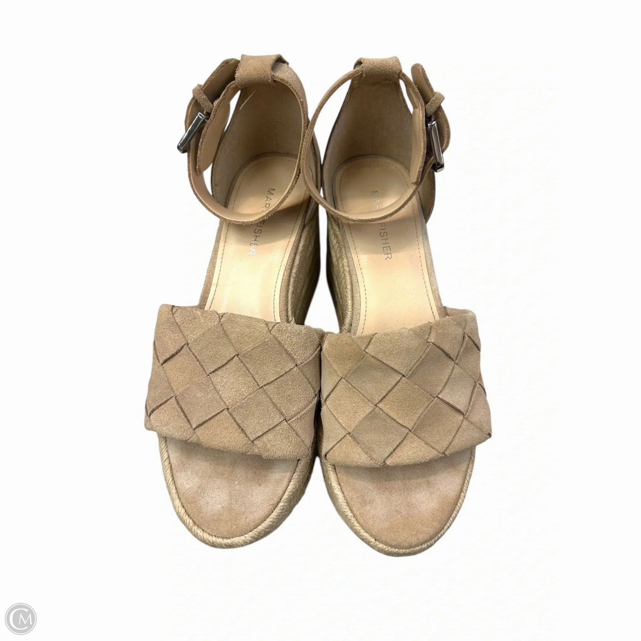 Sandals Heels Platform By Marc Fisher In Tan, Size: 8 Fashion Heels