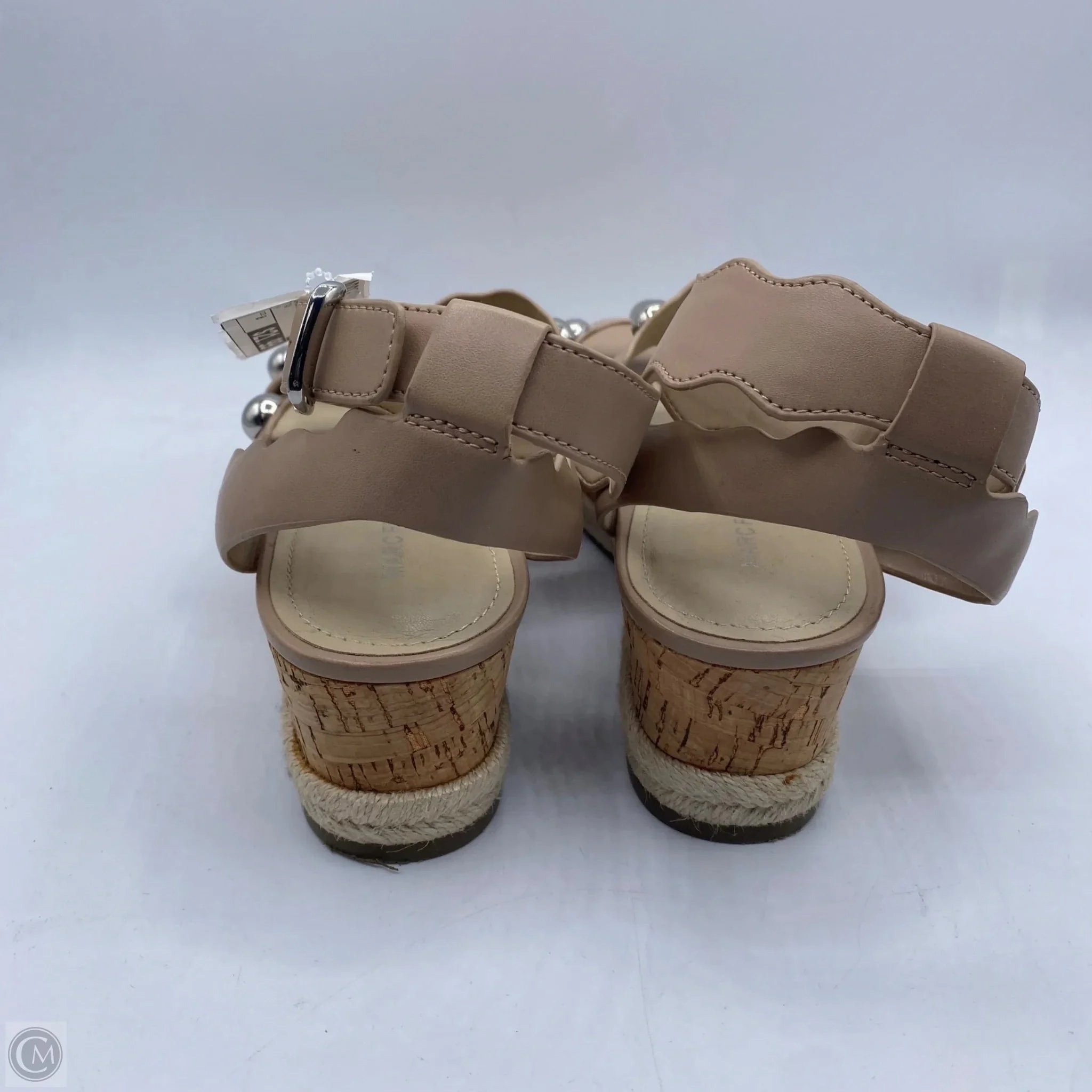 Sandals Heels Platform By Marc Fisher In Tan, Size: 8 Fashion Heels