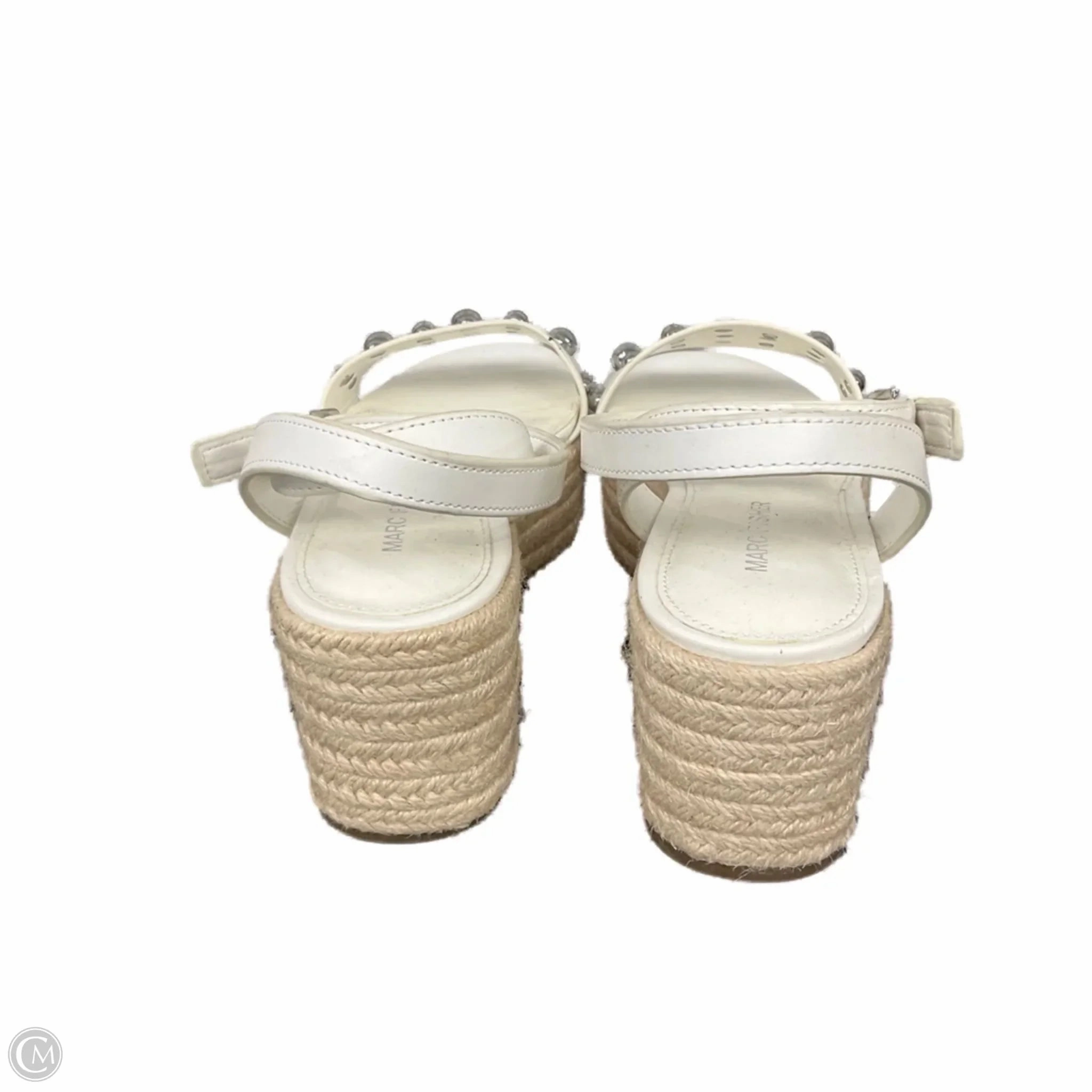 Sandals Heels Platform By Marc Fisher In White, Size: 6.5 Fashion Heels