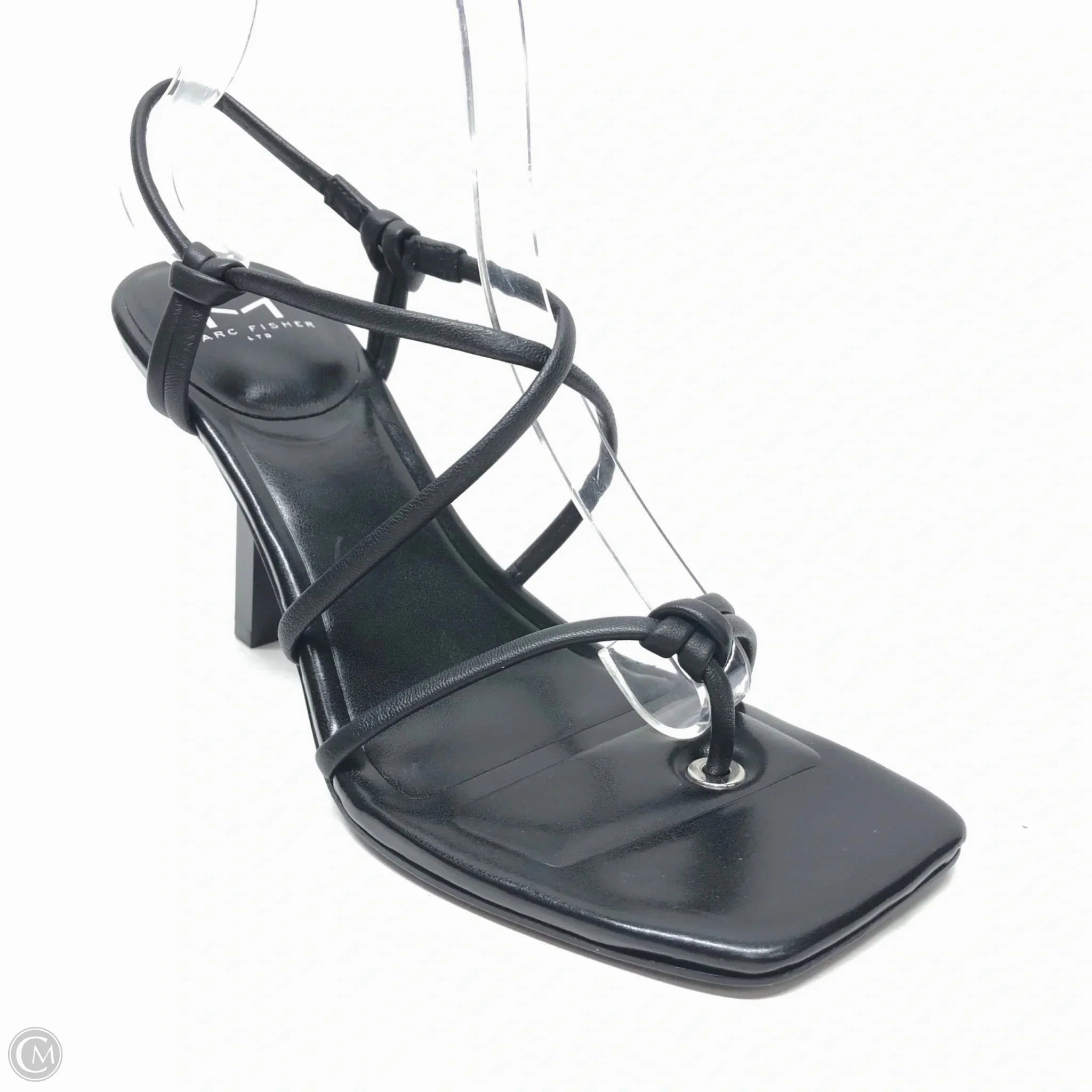Sandals Heels Stiletto By Marc Fisher In Black, Size: 7.5 Fashion Heels