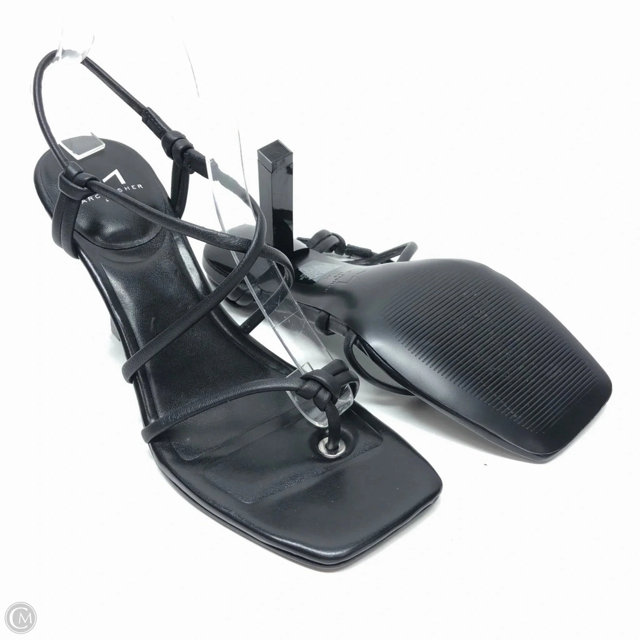 Sandals Heels Stiletto By Marc Fisher In Black, Size: 7.5 Fashion Heels