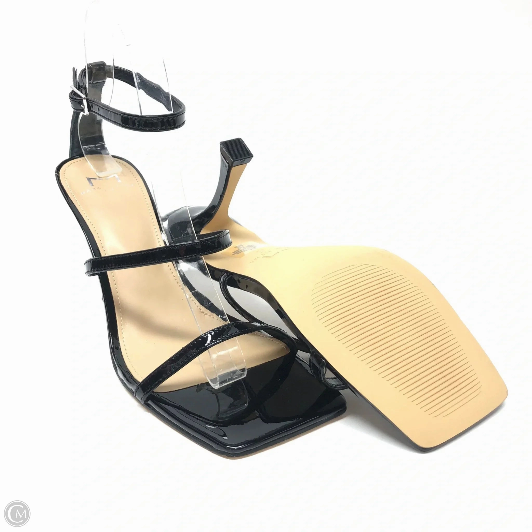 Sandals Heels Stiletto By Marc Fisher In Black, Size: 8 Fashion Heels