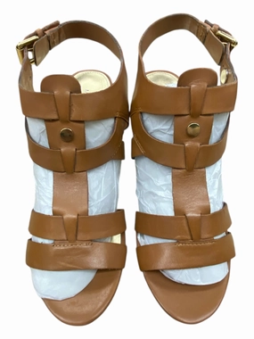Sandals Heels Stiletto By Marc Fisher In Brown, Size:7.5 Marc Fisher fashion shoes with block heels