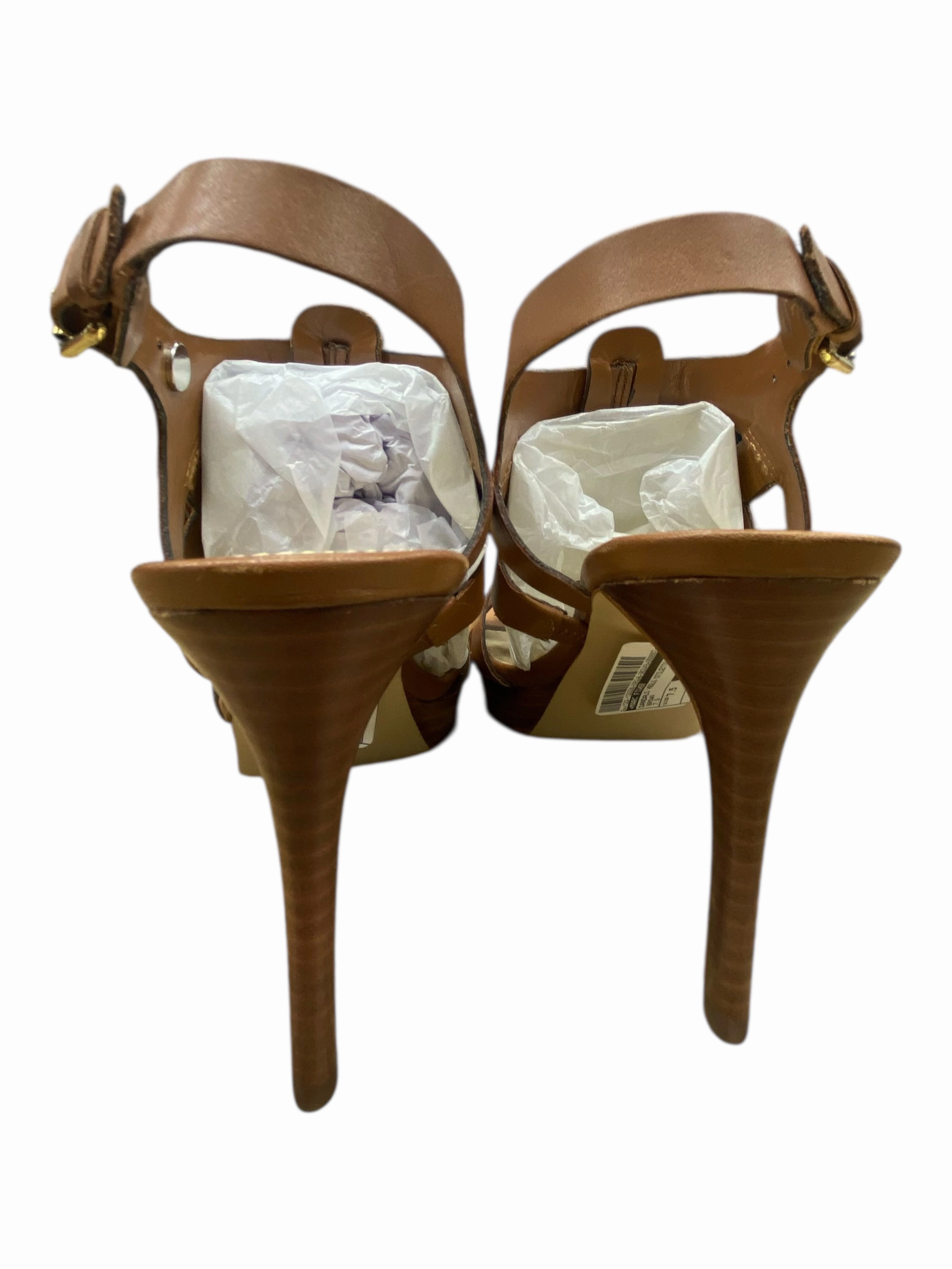 Sandals Heels Stiletto By Marc Fisher In Brown, Size:7.5 Fashion Heels