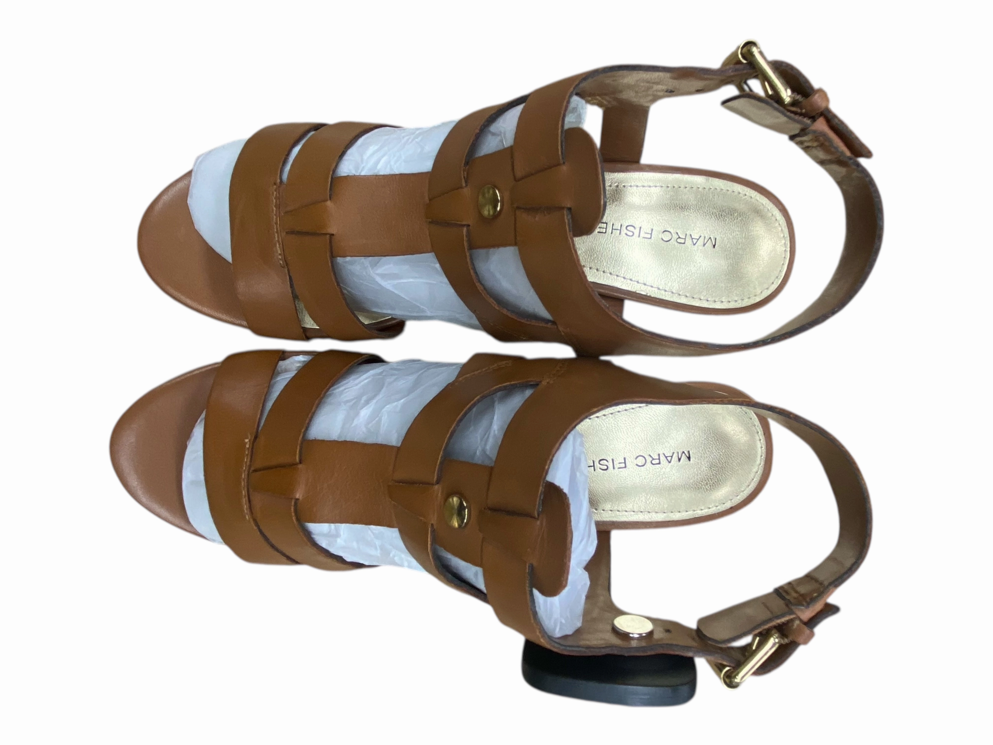 Sandals Heels Stiletto By Marc Fisher In Brown, Size:7.5 Fashion Heels