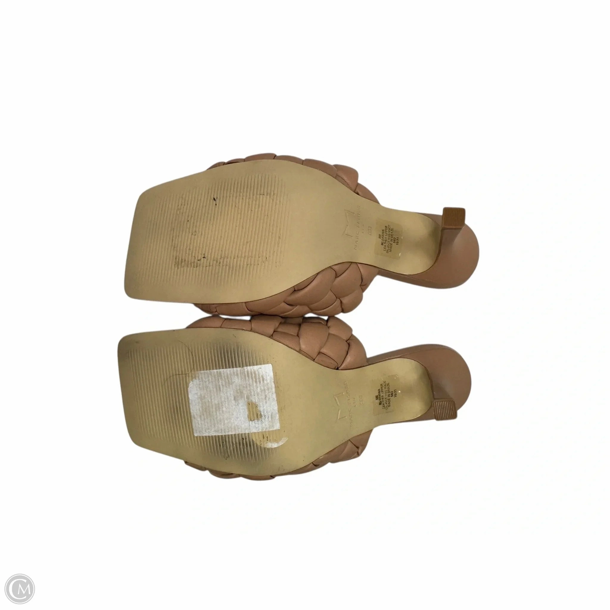 Sandals Heels Stiletto By Marc Fisher In Tan, Size: 8 Fashion Heels