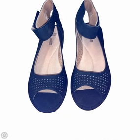 Sandals Heels Wedge By Clarks In Black, Size: 8.5 Clarks leather shoes for daily wear