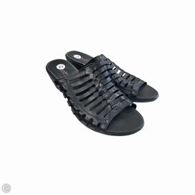 Sandals Heels Wedge By Clarks In Black, Size: 8.5 Clarks leather shoes for daily wear