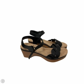 Sandals Heels Wedge By Clarks In Black, Size: 9 Clarks leather shoes for daily wear