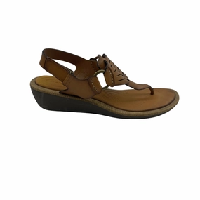 Sandals Heels Wedge By Clarks In Brown, Size:8 Clarks leather shoes for daily wear