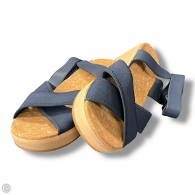 Sandals Heels Wedge By Clarks In Navy, Size: 11 Clarks leather shoes for daily wear