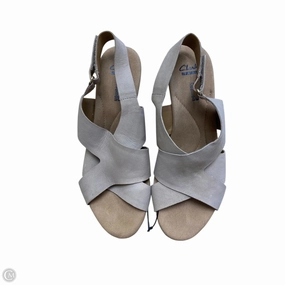 Sandals Heels Wedge By Clarks In Tan, Size: 10 Clarks leather shoes for daily wear