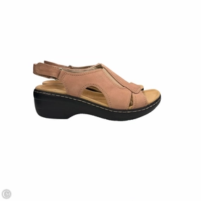 Sandals Heels Wedge By Clarks In Tan, Size: 9 Clarks leather shoes for daily wear