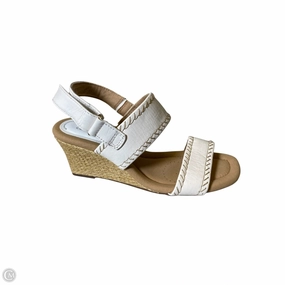 Sandals Heels Wedge By Clarks In White, Size: 7 Clarks leather shoes for daily wear