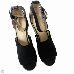 Sandals Heels Wedge By Marc Fisher In Black, Size: 10 Marc Fisher fashion shoes with block heels