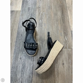 Sandals Heels Wedge By Marc Fisher In Black, Size: 7.5 Marc Fisher fashion shoes with block heels