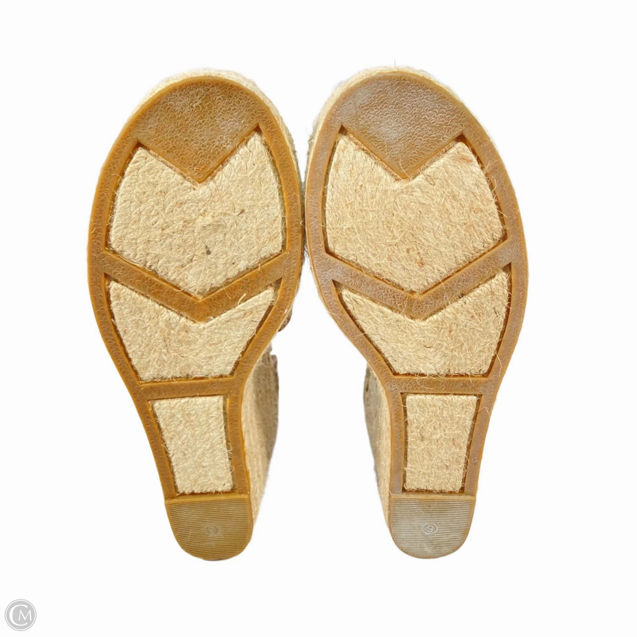 Sandals Heels Wedge By Marc Fisher In Brown & Cream, Size: 9 Fashion Heels