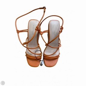 Sandals Heels Wedge By Marc Fisher In Orange, Size: 10 Marc Fisher fashion shoes with block heels