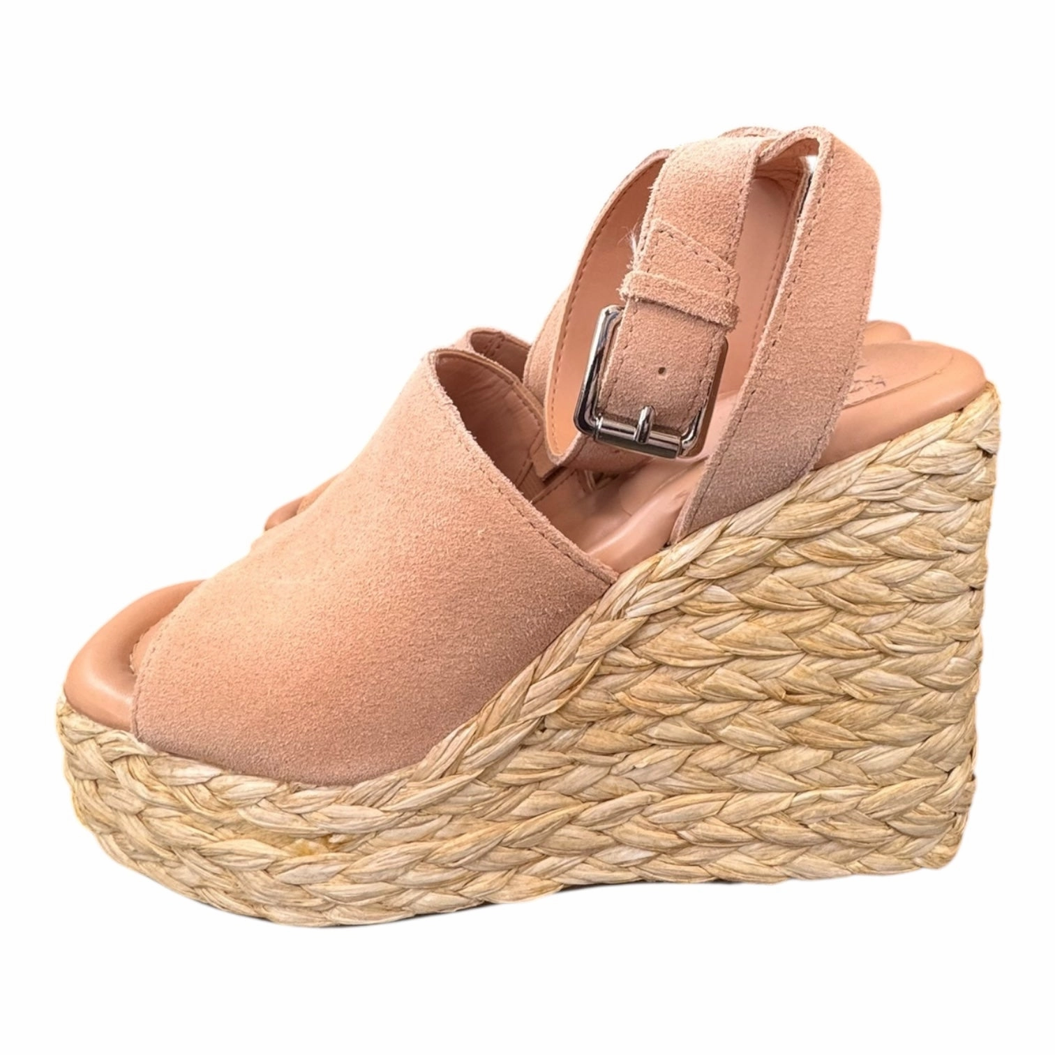 Sandals Heels Wedge By Marc Fisher In Pink, Size:6 Fashion Heels