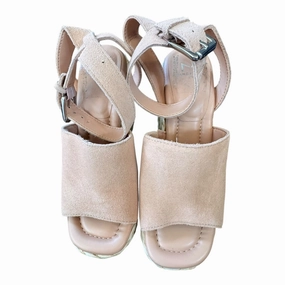 Sandals Heels Wedge By Marc Fisher In Pink, Size:6 Marc Fisher fashion shoes with block heels