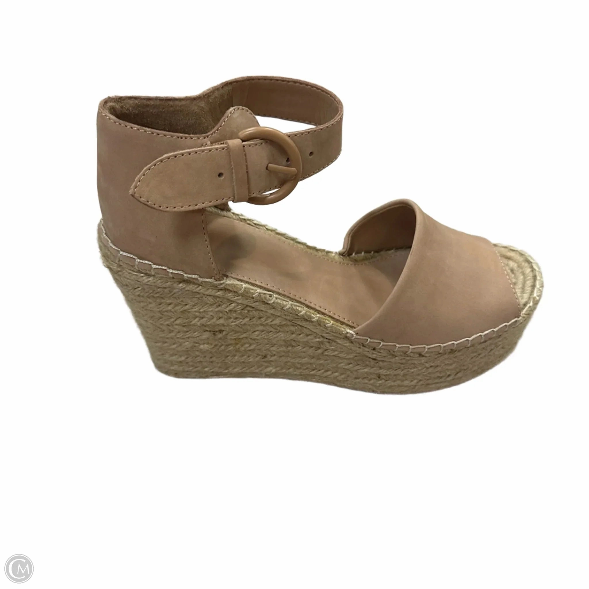 Sandals Heels Wedge By Marc Fisher In Pink, Size: 8.5 Marc Fisher fashion shoes with block heels